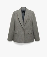Mango Women's Virgin Wool Suit Jacket