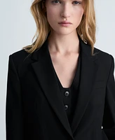 Mango Women's Flap Pockets Straight Jacket