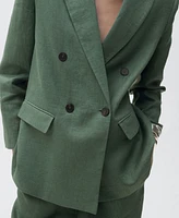 Mango Women's Linen Suit Jacket
