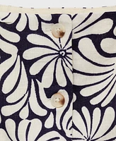 Mango Women's Floral Fitted Linen Top