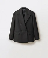 Mango Women's Wool-Blend Suit Jacket