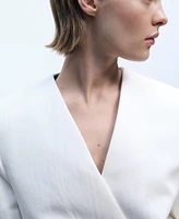 Mango Women's Lyocell and Linen-Blend Jacket