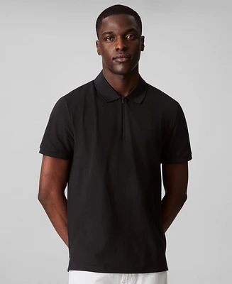 Calvin Klein Men's Athletic Tech Zip Polo Shirt