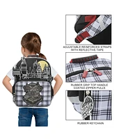 Harry Potter Hogwarts Tartan Crest 16” Kid's Backpack For School And Travel
