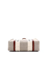 Pre-Owned Chloe Medium Woody Tote Canvas with Leather