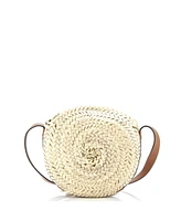 Pre-Owned Chloe Small Marcie Basket Crossbody Bag Raffia and Leather