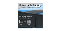 10 x 12 Feet Outdoor Aluminum Retractable Pergola Canopy Shelter Grape Trellis