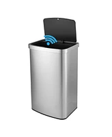 15.6 Gal./60 Liter Stainless Steel Rectangular Motion Sensor Trash Can for Kitchen