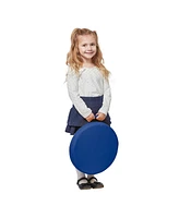 ECR4Kids SoftZone Floor Cushions, Round, Blue, 6-Piece