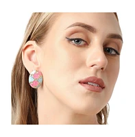 Sohi Oval-Block Stud Earrings