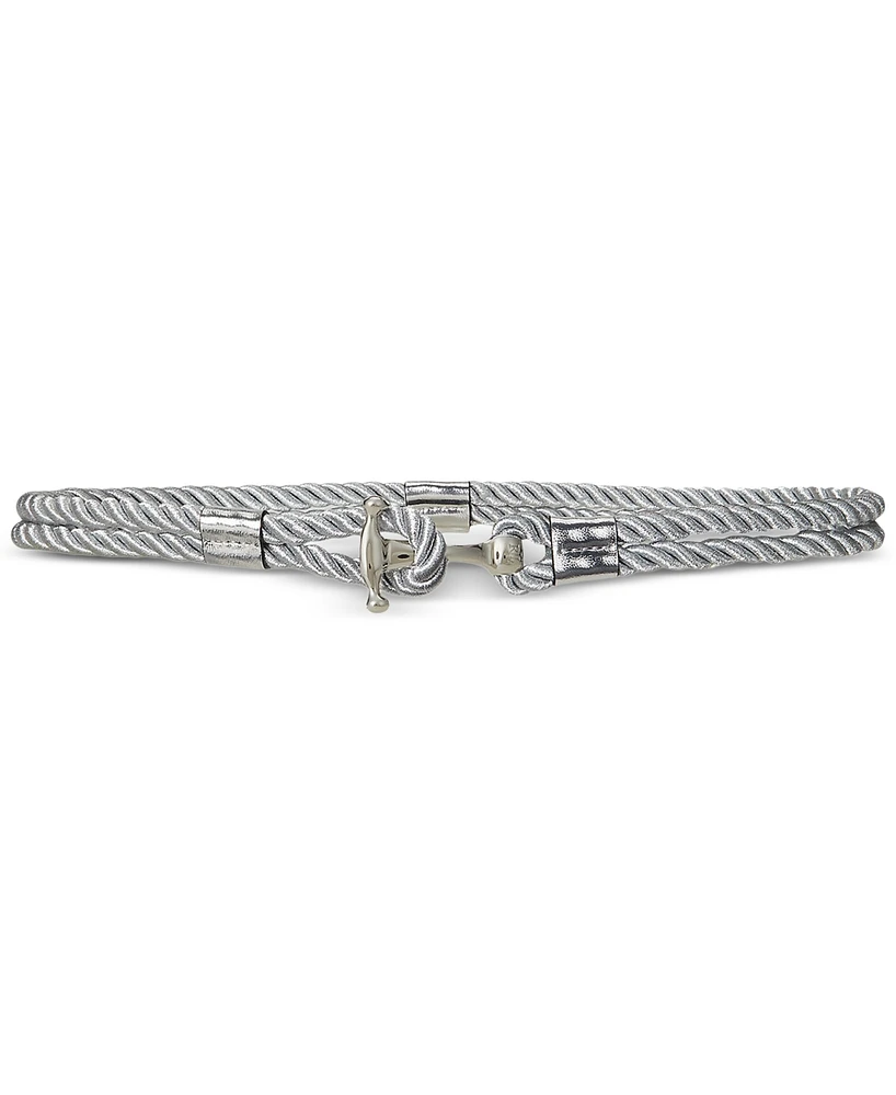 Lauren Ralph Women's Metallic Rope Skinny Belt