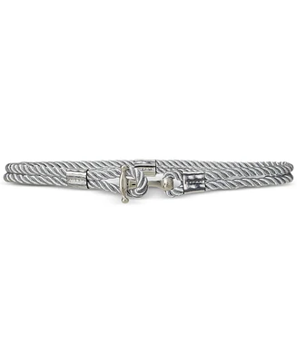 Lauren Ralph Women's Metallic Rope Skinny Belt
