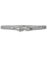Lauren Ralph Women's Metallic Rope Skinny Belt