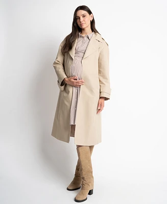 Seraphine Women's Belted Maternity Trench Coat
