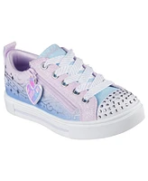 Skechers Toddler Girls Twinkle Toes: Sparks - Heart Charm Light-Up Casual Sneakers from Finish Line