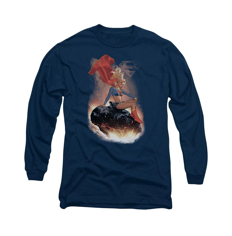 Superman Men's Ride It Out Long Sleeve Adult Tee / T-Shirt
