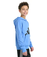 adidas Big Boys Long-Sleeve Essential Logo Fleece Pullover Hoodie