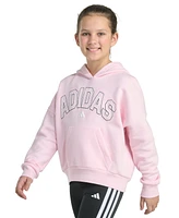 adidas Big Girls Long-Sleeve Graphics Fleece Pullover Hoodie