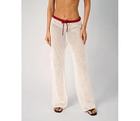 WeWoreWhat Women's Crochet Cargo Pants