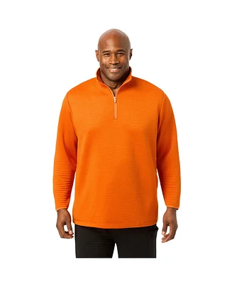 KingSize Big & Tall Dot Texture Performance 1/4 Zip