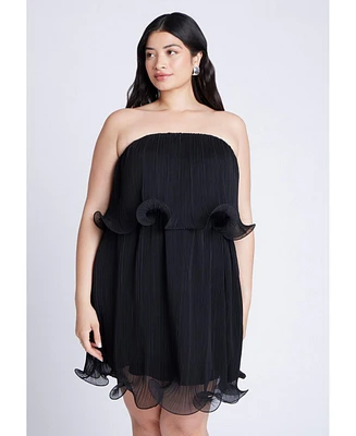 Eloquii Plus Ruffle Hem Mini Dress