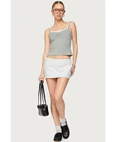 Edikted Womens Lilian Layered Striped Tank Top