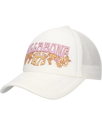 Billabong Women's White Across Waves Trucker Adjustable Hat