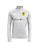 Adidas Men's Silver Nashville Sc 2025 Aeroready Quarter-Zip Long Sleeve Training Sweatshirt