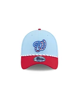 New Era Men's Light Blue/Red Washington Nationals 2025 Fourth of July 39THIRTY Flex Hat