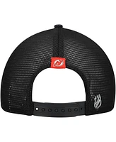 Fanatics Women's Black New Jersey Devils Authentic Pro Adjustable Trucker Hat