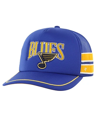 '47 Brand Men's Blue St. Louis Blues Sideband Stripes Trucker Snapback Hat