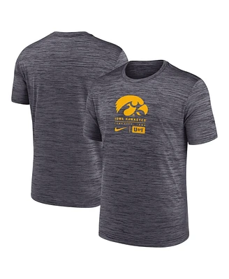 Nike Men's Black Iowa Hawkeyes Campus Center Block Velocity Performance T-Shirt