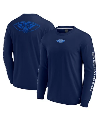 Fanatics Men's Navy New Orleans Pelicans Elements Strive Long Sleeve T-Shirt