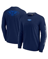 Fanatics Men's Navy New Orleans Pelicans Elements Strive Long Sleeve T-Shirt