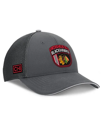 Fanatics Men's Gray Chicago Blackhawks Authentic Pro Home Ice Trucker Adjustable Hat