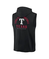 Fanatics Men's Black Texas Rangers Fire Speed Sleeveless Pullover Hoodie