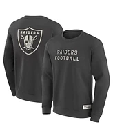 Fanatics Men's Charcoal Las Vegas Raiders Elements Future Ground Lettering Pullover Sweatshirt