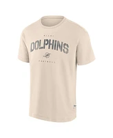 Fanatics Men's Cream Miami Dolphins Elements Weathered Tonal Future Ground T-Shirt
