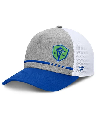 Fanatics Men's Heather Gray Seattle Sounders Fc Low Block Trucker Adjustable Hat