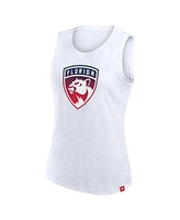 Fanatics Women's White Florida Panthers Slub Tank Top