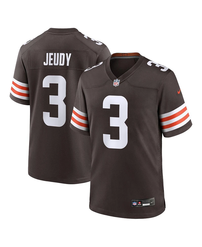 Nike Men's Jerry Jeudy Brown Cleveland Browns Game Jersey