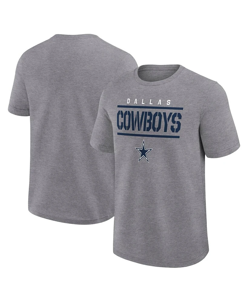 Logo Athletic Men's Heather Gray Dallas Cowboys Top Notch T-Shirt