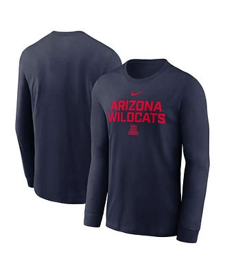 Nike Men's Navy Arizona Wildcats 2025 Sideline Performance Long Sleeve T-Shirt
