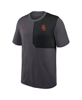 Nike Men's Anthracite Usc Trojans 2025 Sideline Uv Performance Coach T-Shirt