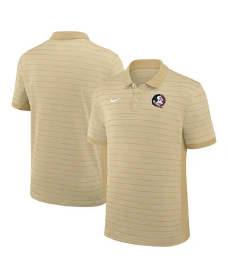 Nike Men's Gold Florida State Seminoles 2025 Early Season Coaches Sideline Victory Stripe Performance Polo Shirt