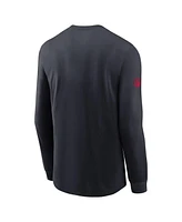 Nike Men's Navy Houston Texans Sideline Performance Long Sleeve T-Shirt