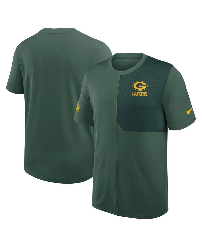 Nike Men's Green Bay Packers Sideline Uv Performance Coach T-Shirt