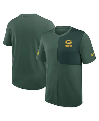 Nike Men's Green Bay Packers Sideline Uv Performance Coach T-Shirt