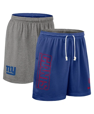 Nike Men's Royal New York Giants Sideline Reversible Performance Shorts