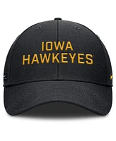 Nike Men's Black Iowa Hawkeyes Rise Practice Adjustable Hat